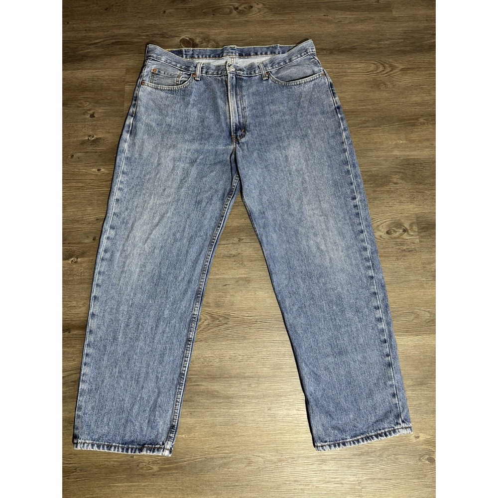 Levi's 550 Relaxed Fit Men's Jeans W38 L30 Light Wash Denim Pants Red Tab